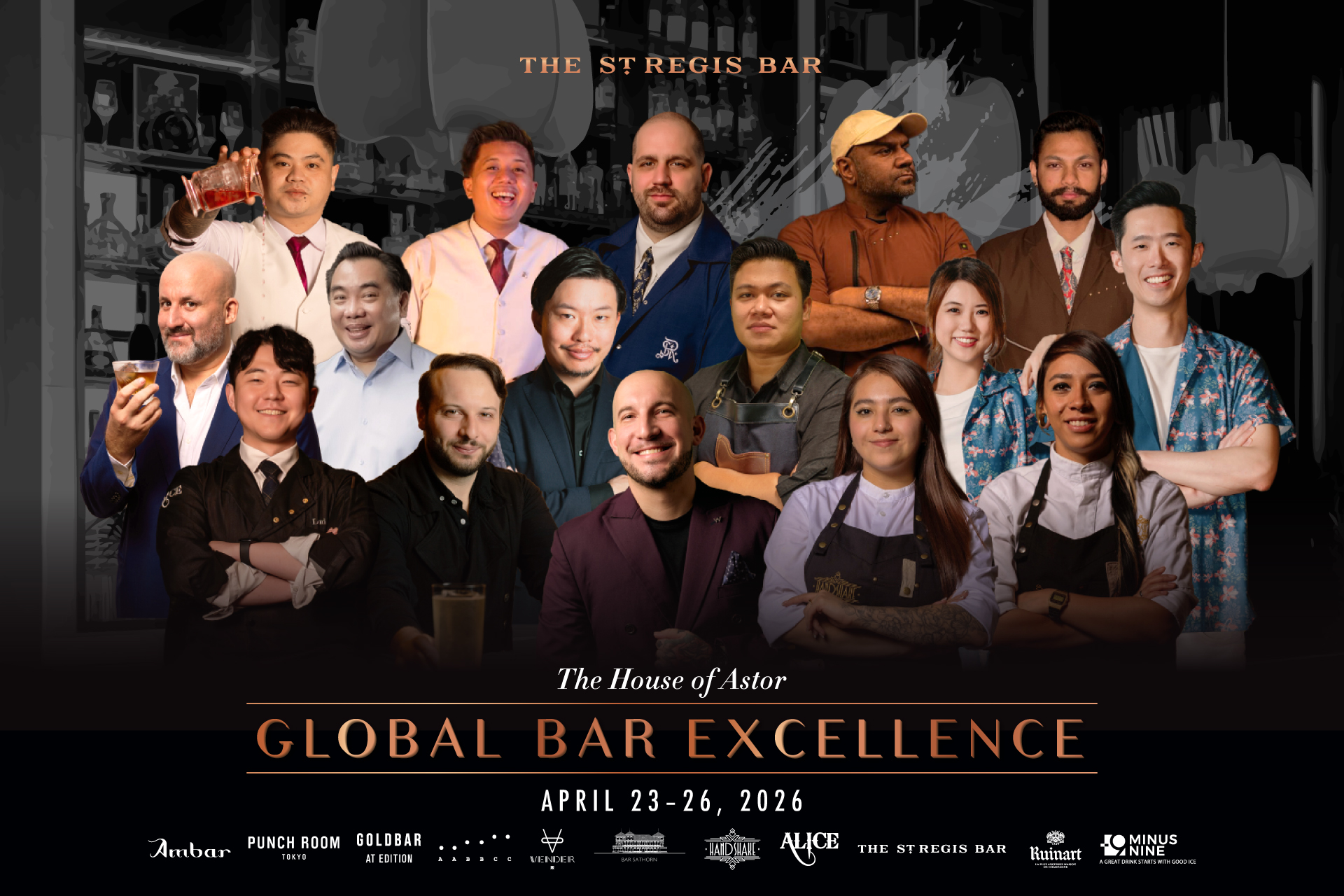 THE ST. REGIS BAR BANGKOK จัดงาน ‘GLOBAL BAR EXCELLENCE’ต้อนรับบาร์เทนเดอร์ยอดฝีมือจากทั่วโลก 4 วันเต็มระหว่างวันที่ 23-26 เมษายน 2569